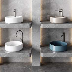 现代洗手盆3D模型下载